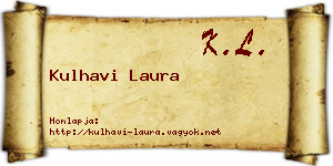Kulhavi Laura névjegykártya
